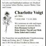 Traueranzeige Charlotte Voigt