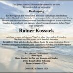 Traueranzeige Rainer Kossack