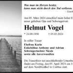 Traueranzeige Helmut Vogel
