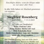 Traueranzeige Siegfried Rosenberg