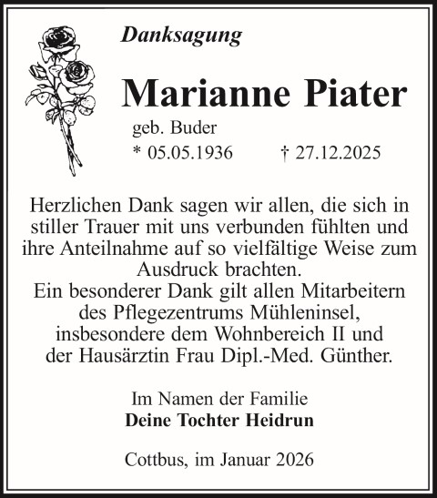Marianne Piater, geb. Buder