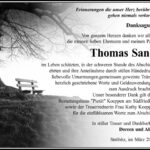 Danksagung Thomas Sand