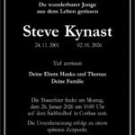 Traueranzeige Steve Kynast