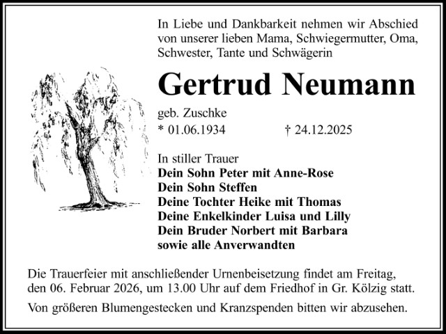Gertrud Neumann, geb. Zuschke