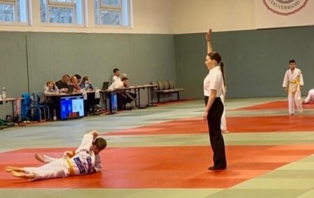 Lena Struck (15) bei Ihrem ersten Einsatz auf der anderen Seite