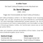 Nachruf Dr. Bernd Wegner