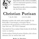 Danksagung Christian Pursian