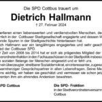 Nachruf Dietrich Hallmann