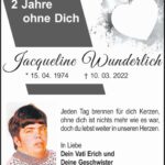 Jahresgedenken Jacqueline Wunderlich