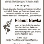 Danksagung Helmut Nowka