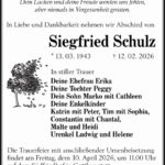 Traueranzeige Siegfried Schulz