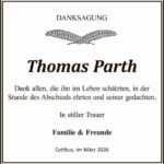 Danksagung Thomas Parth