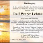 Danksagung Ralf "Panzer" Lehmann