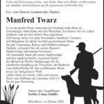 Traueranzeige Manfred Twarz