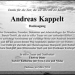 Danksagung Andreas Kappelt