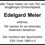 Nachruf Edelgard Meier