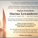 Traueranzeige Marina Lewandrowski