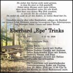 Traueranzeige Eberhard "Epe" Trinks