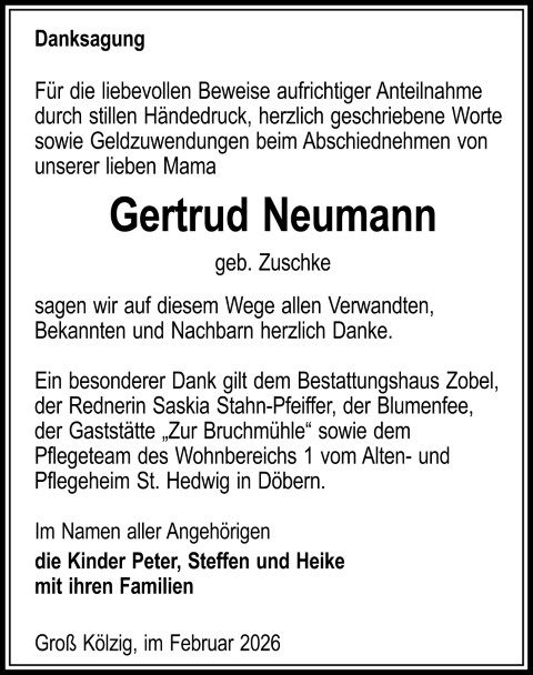Gertrud Neumann, geb. Zuschke