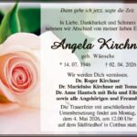 Traueranzeige Angela Kirchner, geb. Wünsche