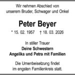 Traueranzeige Peter Beyer