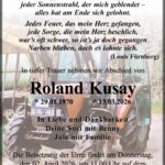 Traueranzeige Roland Kusay