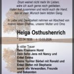 Traueranzeige Helga Osthushenrich