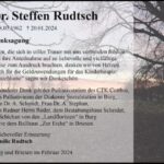 Traueranzeige Dr. Steffen Rudtsch