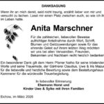 Danksagung Anita Marschner