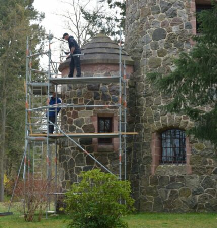 Reparaturarbeiten am Spremberger Bismarckturm