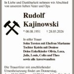 Traueranzeige Rudolf Kajinowski