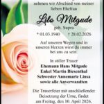 Traueranzeige Lilo Mitgude, geb. Supra