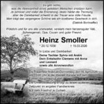 Traueranzeige Heinz Smoller