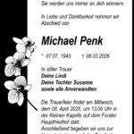 Traueranzeige Michael Penk