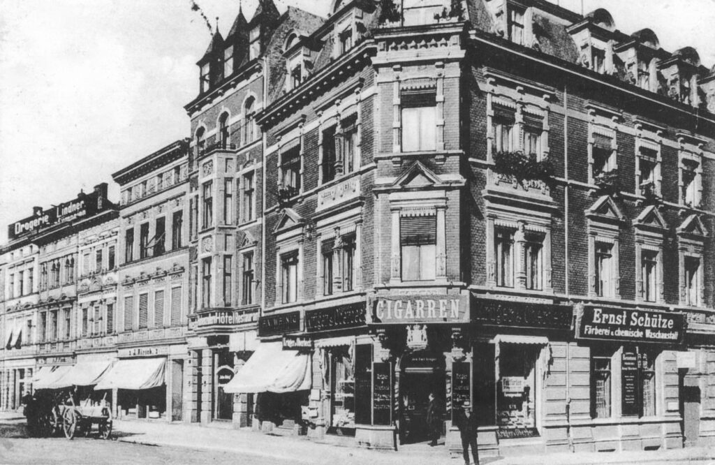 Eine der bekanntesten Geschäftsstraßen in Guben
