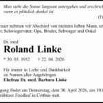 Traueranzeige Roland Linke