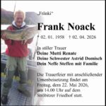 Traueranzeige Frank Noack