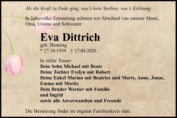 Eva Dittrich, geb. Henning