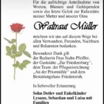 Danksagung Waltraut Müller