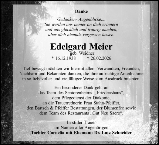 Edelgard Meier, geb. Weidner