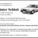 Traueranzeige Günter Schlott