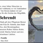 Danksagung Ute Behrendt