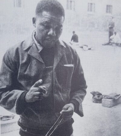 Mandela 1966 in diesem Gefängnishof