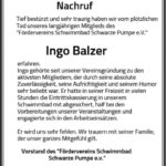 Traueranzeige Ingo Balzer
