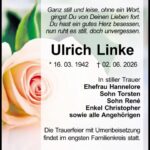 Traueranzeige Ulrich Linke