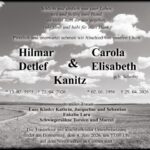Traueranzeige Hilmar Kanitz/Carola Kanitz, geb. Scheibe