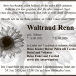 Traueranzeige Waltraud Renn, geb. Hübner