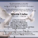 Traueranzeige Martin Liebo