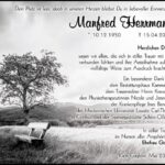 Danksagung Manfred Herrmann