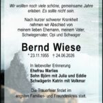 Traueranzeige Bernd Wiese